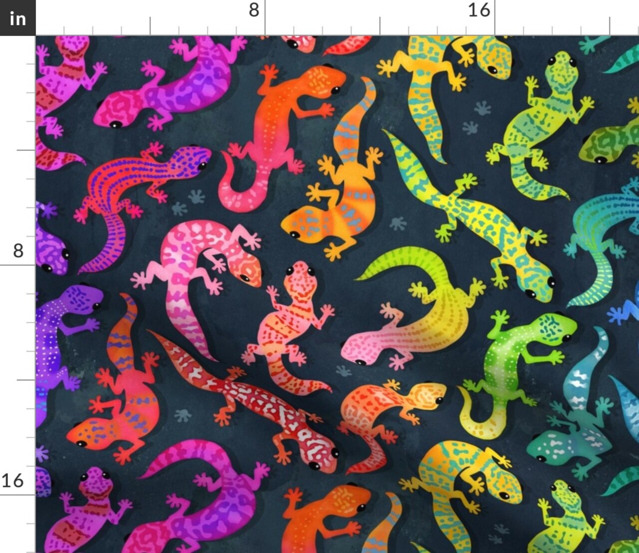 Bright Rainbow Cute Colorful Scales Reptile Pet Custom Printed Fabric by Spoonflower Various Fabrics by the Yard or Fat Quarter